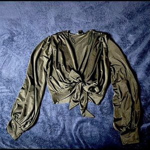 Black street wear tie up top